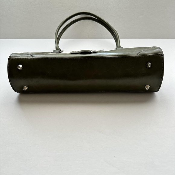 VTG Hillard & Hanson Vinyl Handbag Purse Double Handle Strap Bag Magnet Closure - Picture 6 of 16